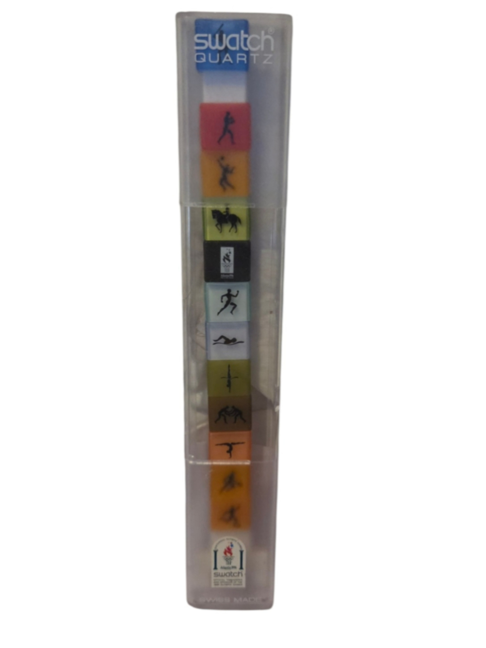 Vintage Atlanta 1996 Olympic Games Swatch Watch Interchangeable Loops